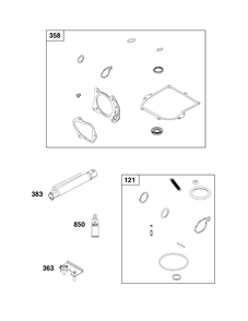 Service Parts And Tools Group Diagram and Parts List for 92J0B-0004-H1  Briggs and Stratton Engine